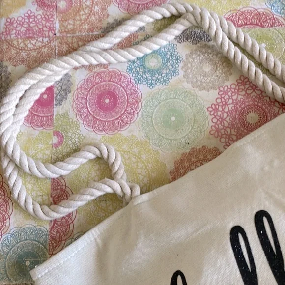 Canvas “Shell Yeah” Beach Tote - Picture 2 of 9